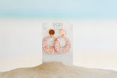 Pink Sparkle Hoop Earrings